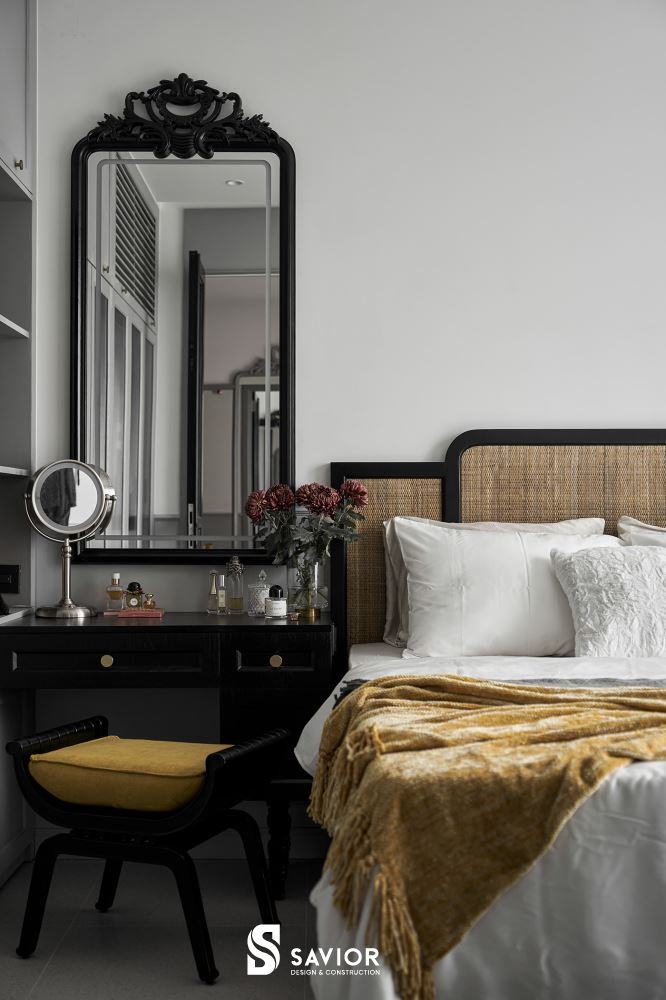 Không gian phòng ngủ bài trí đậm chất lãng mạn, thư thái