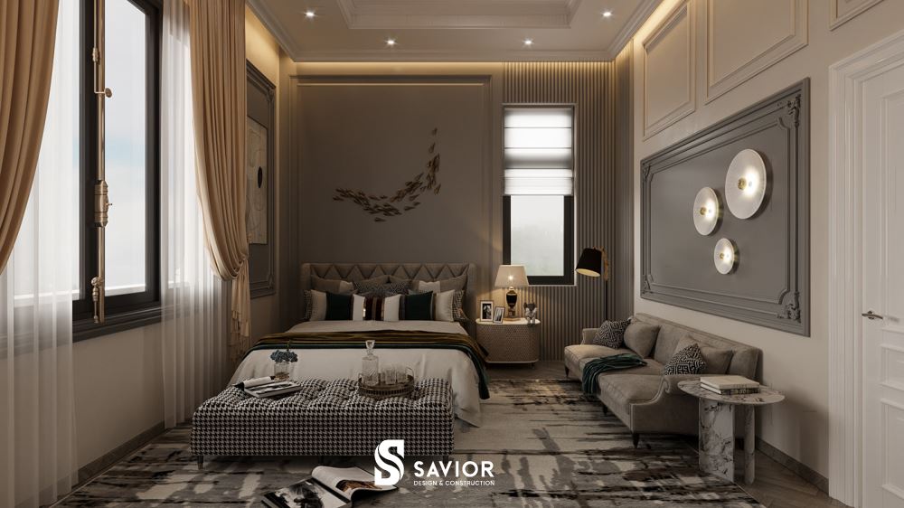 Tổng hợp 25+ Mẫu thi công nội thất biệt thự sang trọng, cuốn hút 21 Phòng ngủ nhẹ nhàng, bố trí thuận tiện nhưng vẫn vô cùng sang trọng