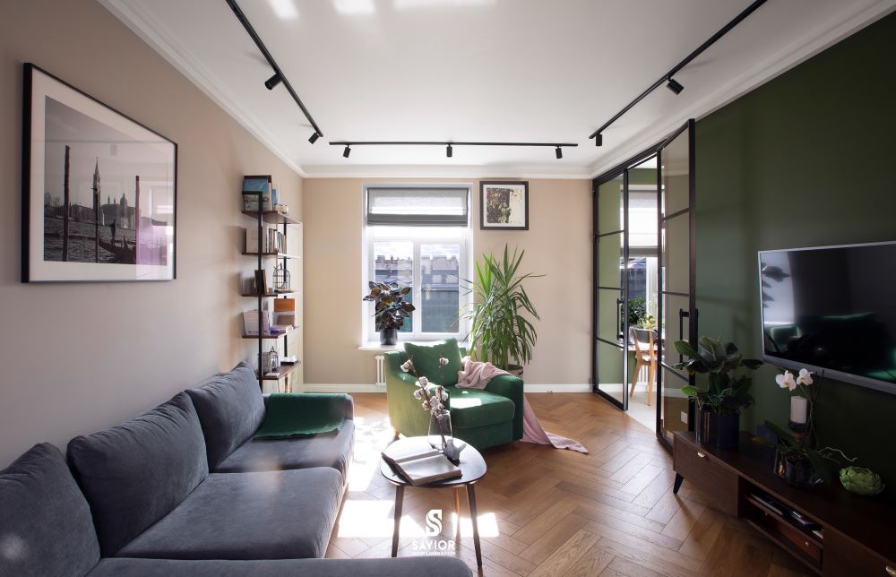 Phòng khách chung cư được thiết kế giúp tận dụng nguồn sáng tự nhiên