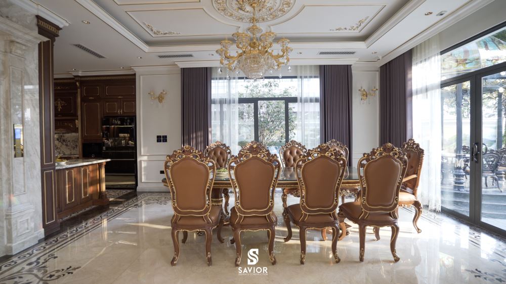 Thi công nội thất trọn gói tận tâm, giá trực tiếp tại nhà máy sản xuất 10 Hình ảnh thực tế của căn biệt thự Thanh Hóa do Savior thi công