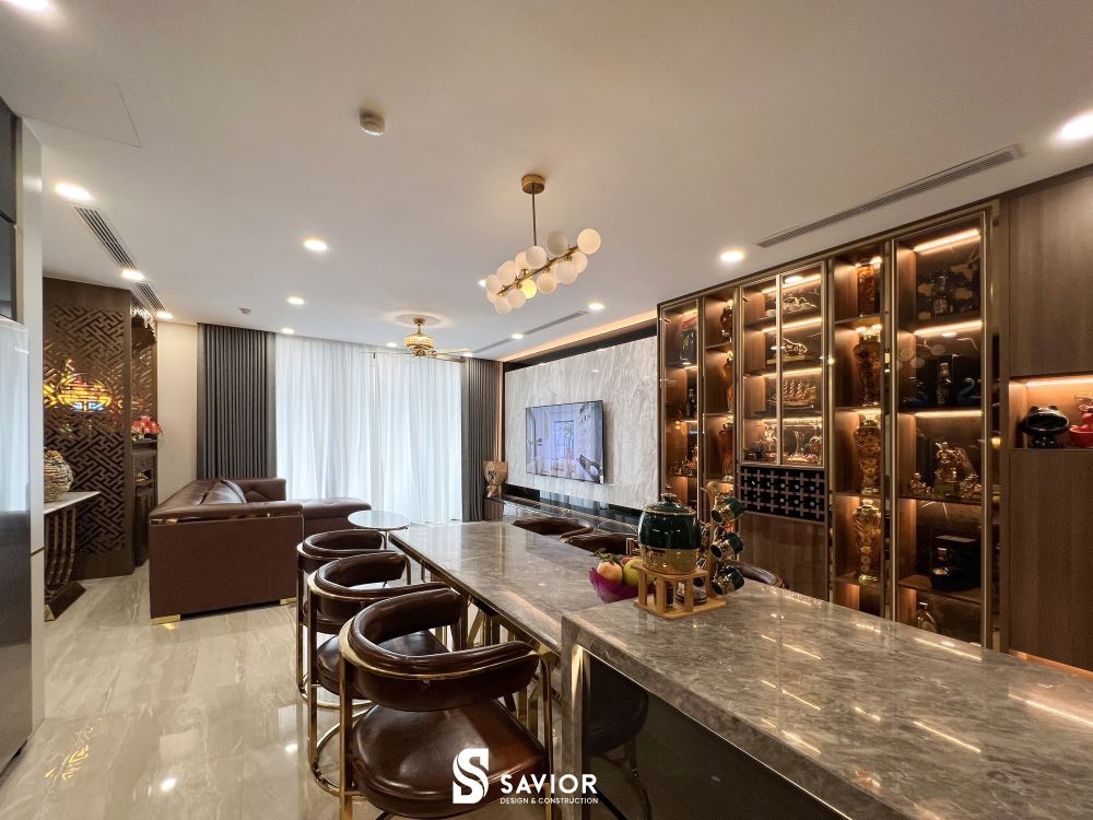 Thi công nội thất trọn gói tận tâm, giá trực tiếp tại nhà máy sản xuất 4 Hình ảnh thi công thực tế tại căn hộ chung cư của Savior