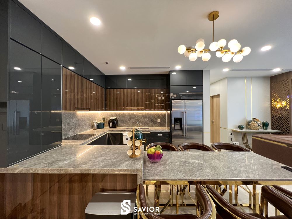 Thi công nội thất trọn gói tận tâm, giá trực tiếp tại nhà máy sản xuất 8 Hình ảnh thực tế thi công nội thất hoàn thiện căn hộ chung cư của Savior