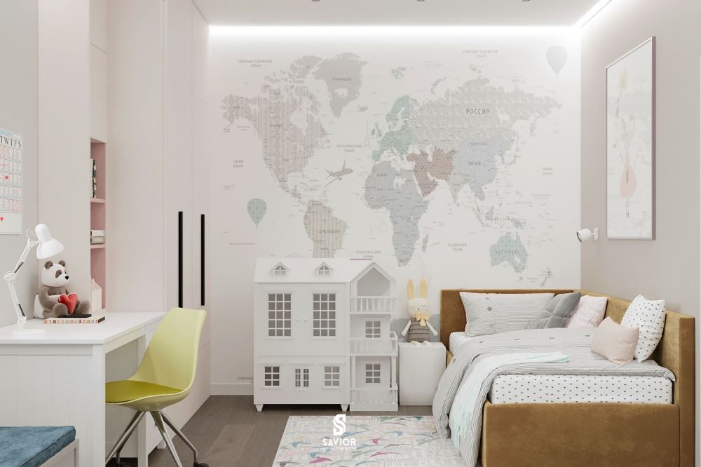 Phòng ngủ cho bé được thiết kế theo sở thích của bé yêu