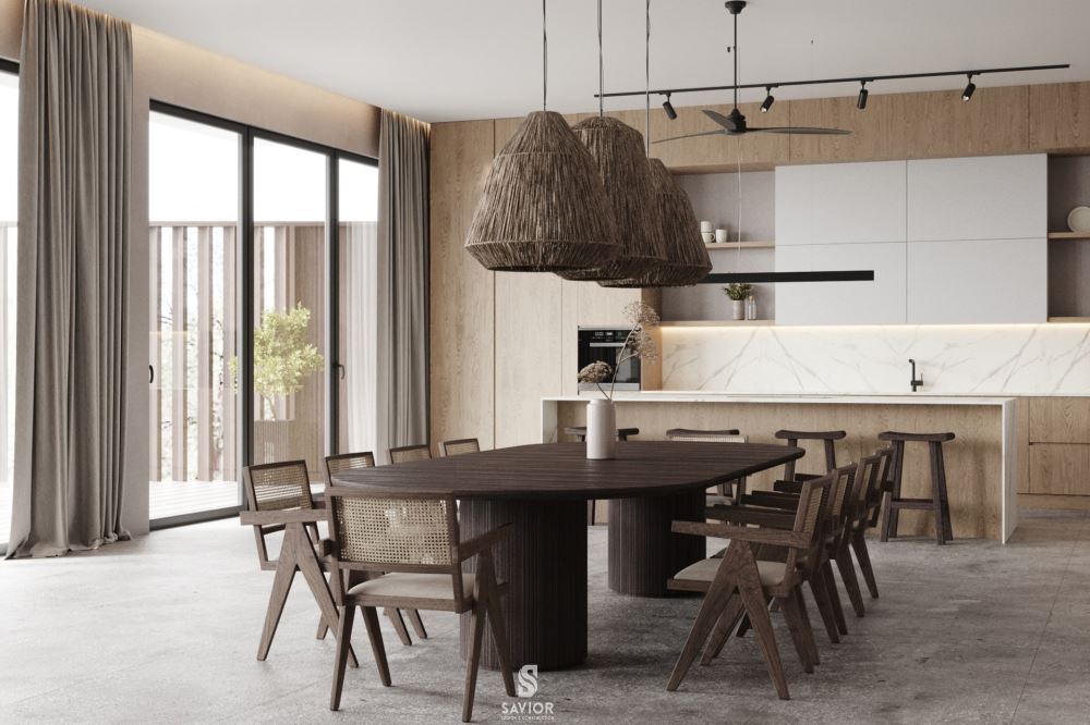 Tổng hợp 25+ Mẫu thi công nội thất biệt thự sang trọng, cuốn hút 32 Không gian phòng ăn ấm cúng