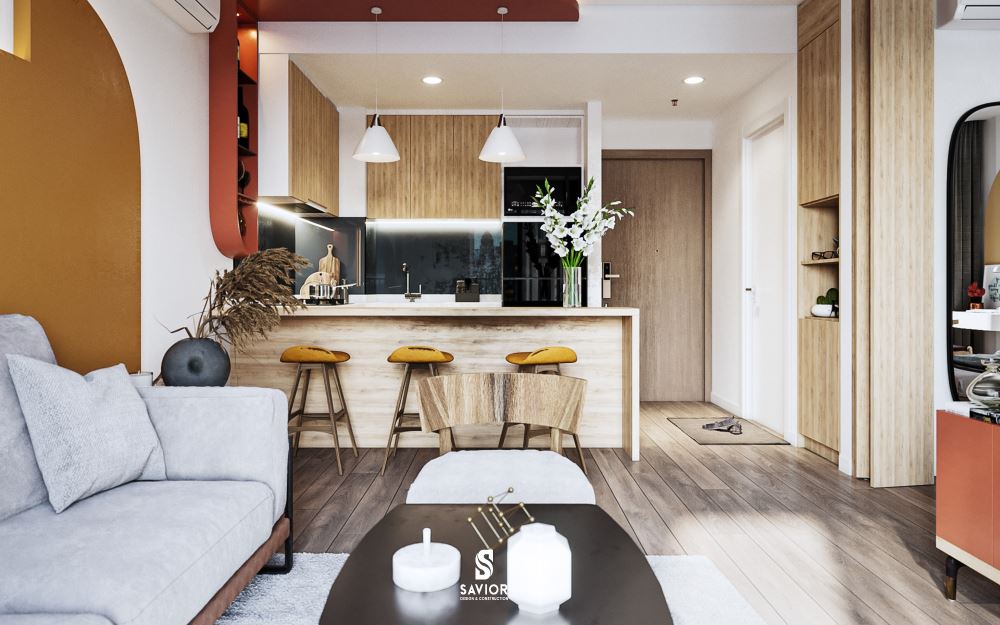 10+ Thiết kế thi công nội thất tại Bắc Ninh đẹp - ấn tượng 5 Đưa phong cách Retro vào thiết kế thi công nội thất phòng khách để tạo nên không gian sống ấn tượng