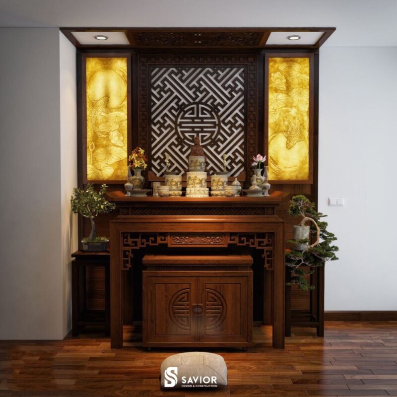 Tra thước lỗ ban bàn thờ