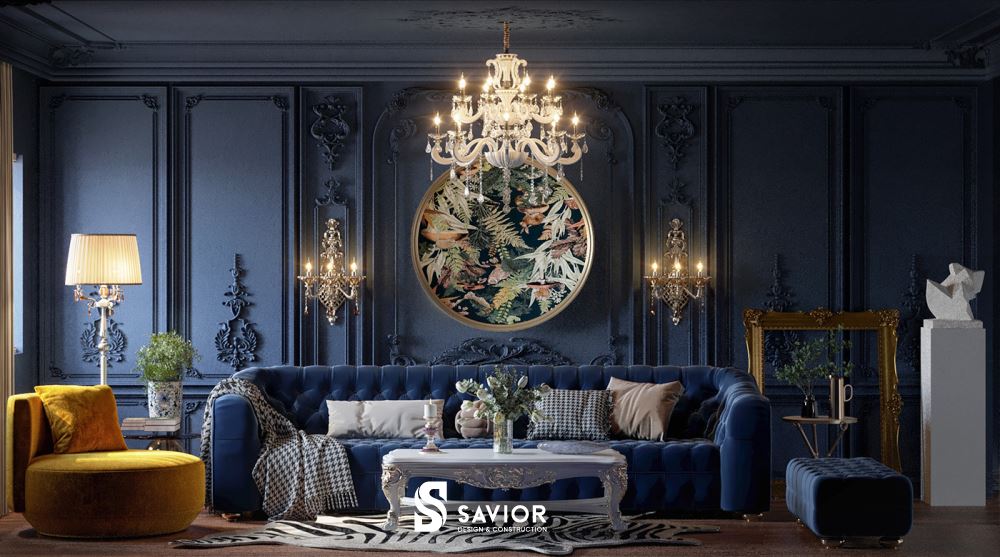 Mẫu phòng khách cổ điển siêu sang