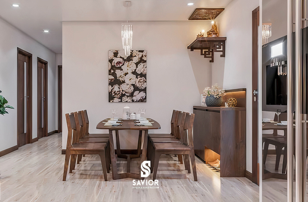 Ý tưởng bàn ăn gỗ óc chó 6 ghế ấn tượng cho phòng bếp 7 Mẫu bàn ăn gỗ óc chó nguyên tấm