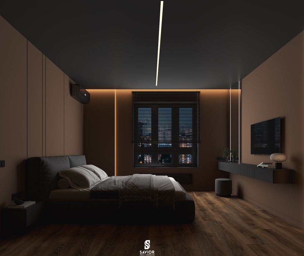 Ô cửa sổ được thiết kế cân đối với diện tích phòng