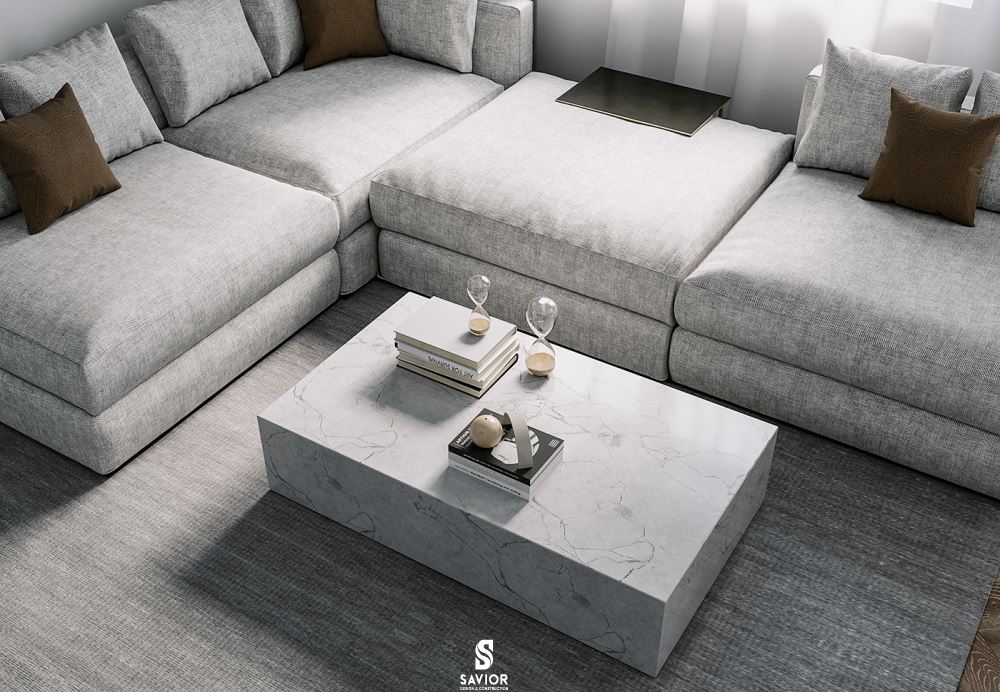 Lựa chọn bàn trà với kích thước phù hợp với bộ sofa