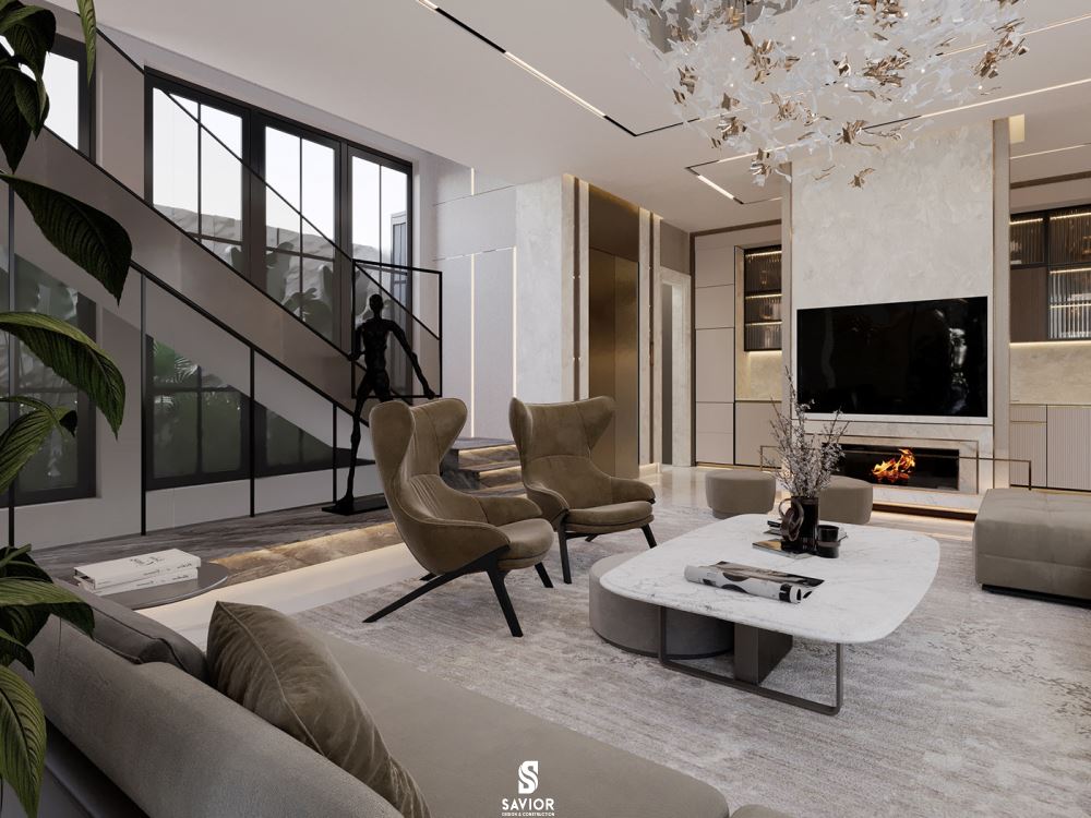 Thiết kế cửa sổ với khung rộng giúp phòng khách đón nhận nguồn sáng tự nhiên