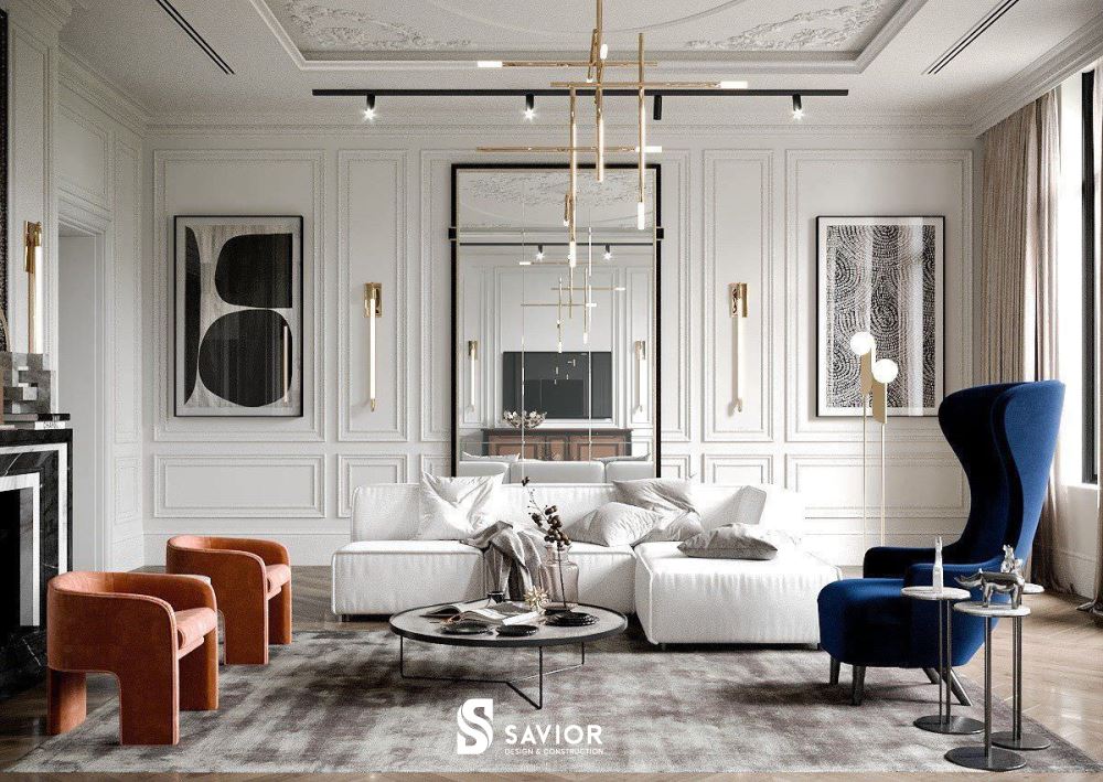 Mẫu nội thất chung cư đẹp phong cách tân cổ điển