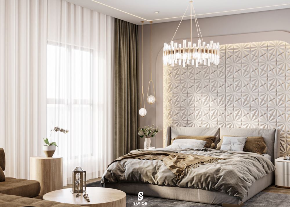 Phòng ngủ chủ yếu sử dụng các tone màu tươi sáng, mang tới cảm giác nhẹ nhàng