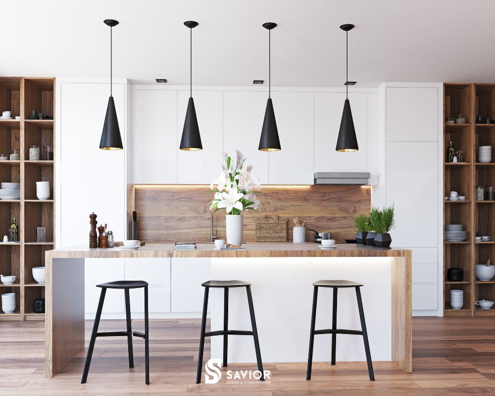 Bố trí phòng bếp thông thoáng, tránh gây ám mùi