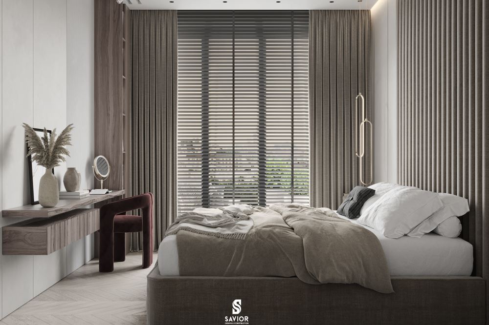 Sự kết hợp hài hòa giữa các vật dụng nội thất trong phòng ngủ