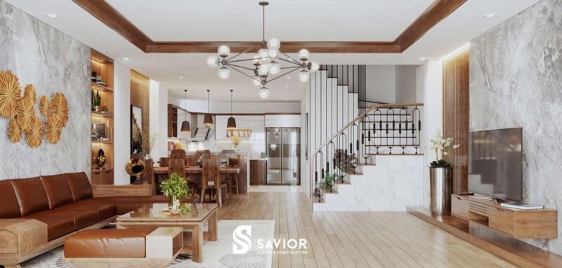 Mẫu nội thất phòng khách nhà ống đẹp