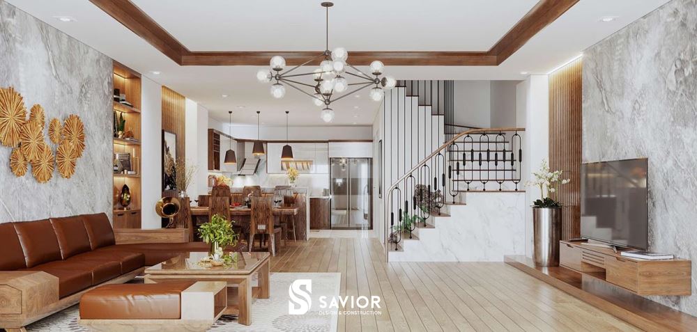 Mẫu nội thất phòng khách nhà ống đẹp