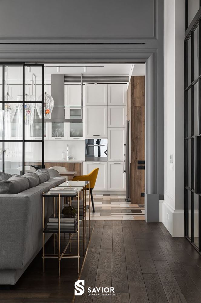 3 Mẫu trang trí phòng khách nhỏ "đánh lừa thị giác" ấn tượng 7 Thiết kế mở phòng khách với những không gian khác