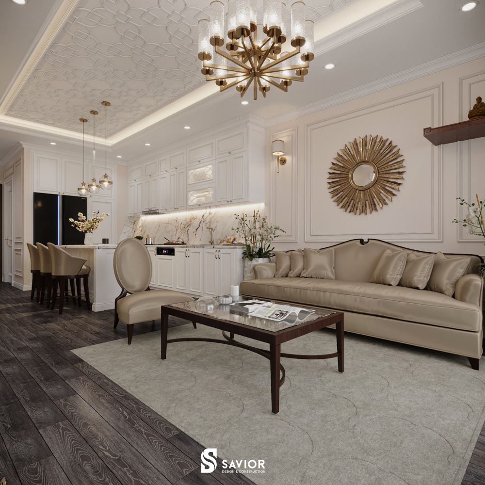 Thiết kế phòng khách mở tạo cảm giác thông thoáng, rộng rãi