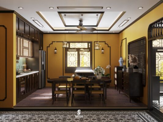 phong an biet thu tong mau vang