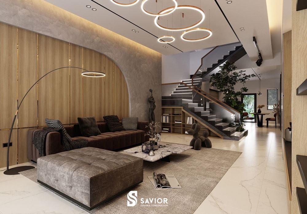 Tối ưu hóa không gian phòng khách đẹp nhà ống bằng việc tận dụng mọi góc chết