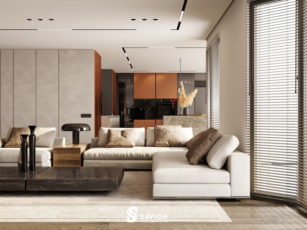 Tổng hợp 5 mẫu trang trí phòng khách đơn giản đẹp, tinh tế 16 Ánh sáng tự nhiên mang lại cảm giác ấm cúng, tươi sáng cho không gian