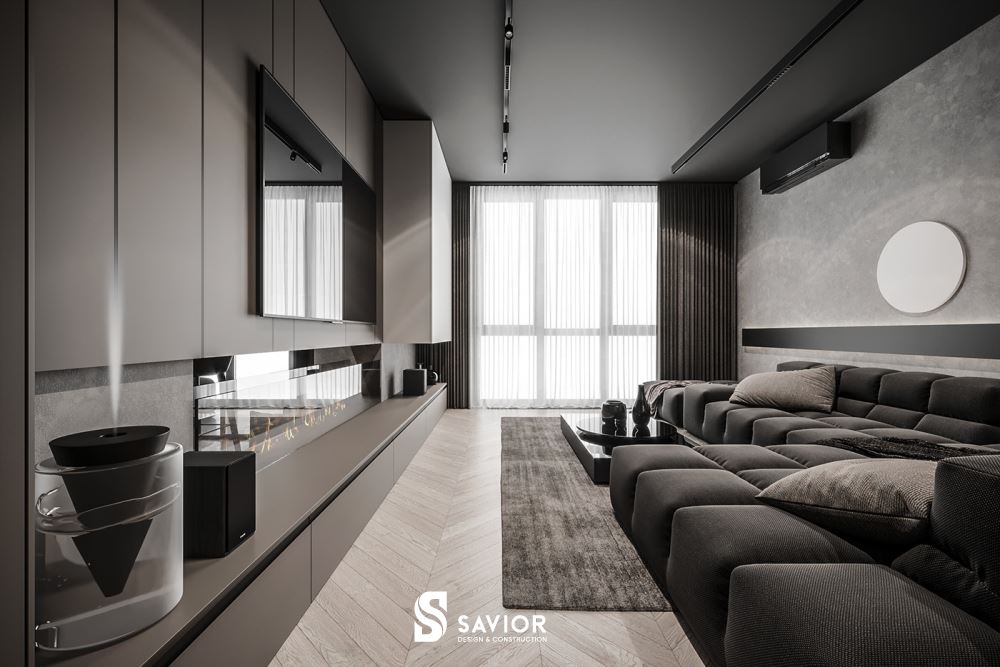 Không gian phòng khách hiện đại, tiện nghi