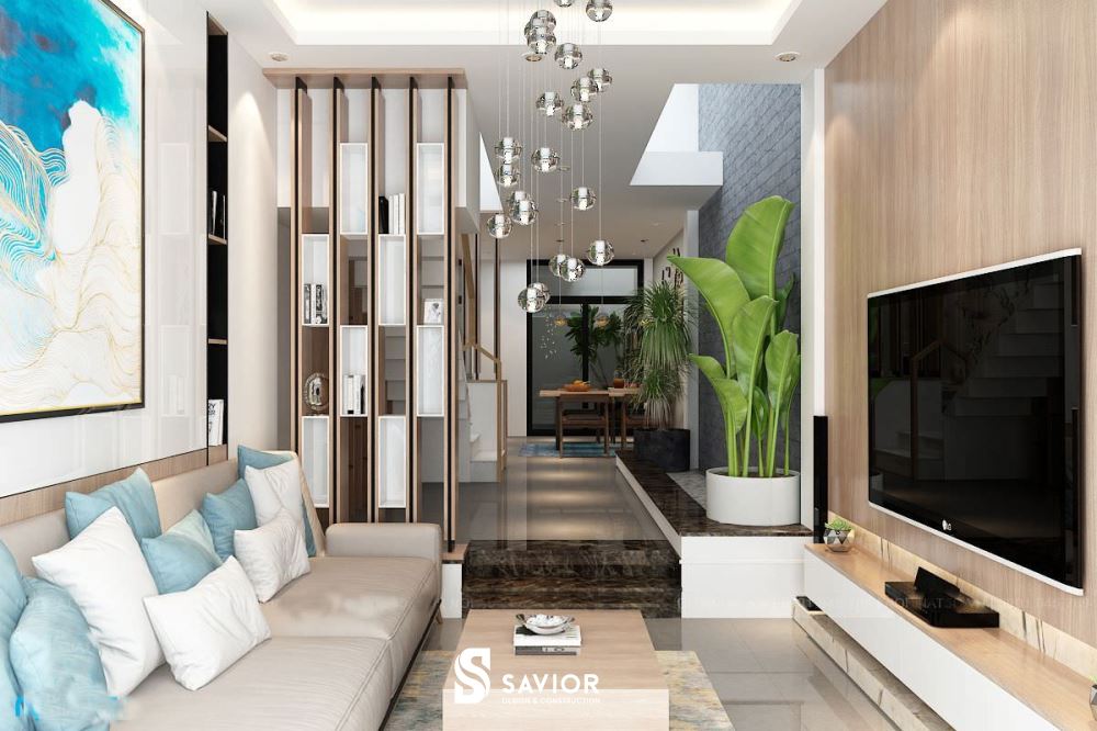 Phòng khách bố trí thêm tranh treo tường để thêm sinh động