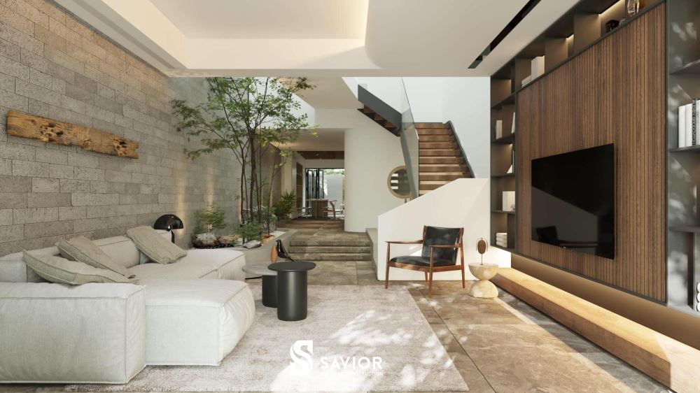 Ý tưởng mẫu phòng khách hiện đại nhà ống đẹp