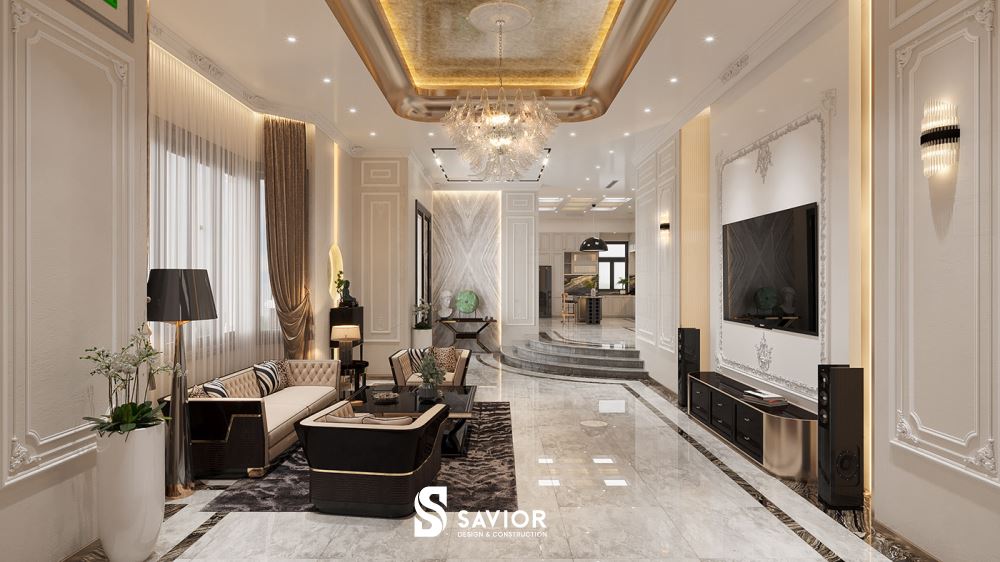 Top ý tưởng thiết kế phòng khách tân cổ điển nhà ống siêu sang trọng 4 Những chi tiết đường phào chỉ đặc trưng trong phong cách Tân cổ điển