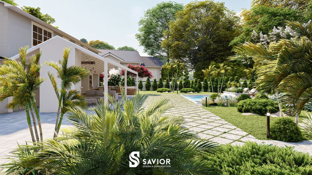 Mẫu nhà vườn mái thái hiện đại