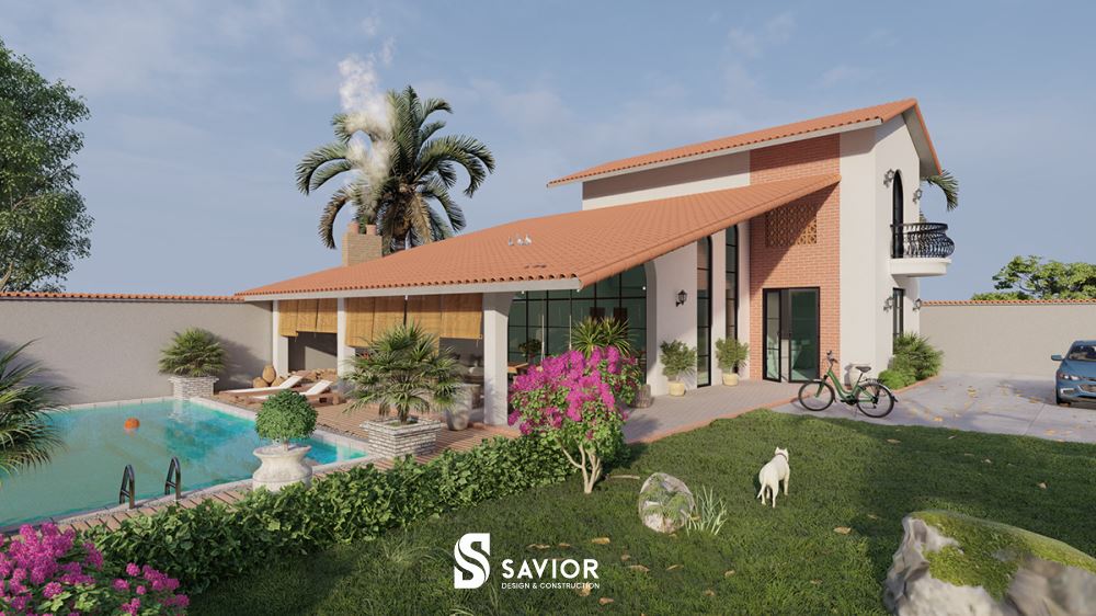 Mái thái được biến tấu, tạo nên sự khác biệt và tổng thể hài hòa về kiến trúc