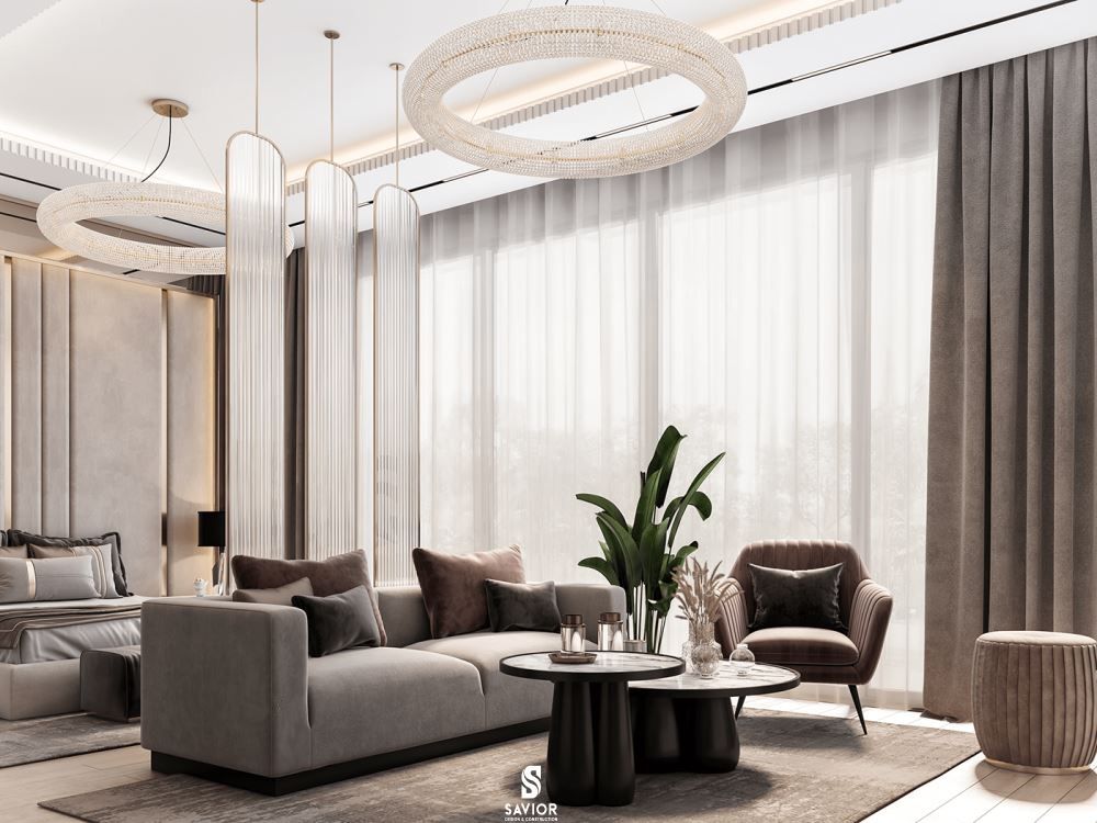 Gia chủ có thể ngồi đọc sách, xem tivi, ngắm nhìn không gian bên ngoài,...trước khi đi ngủ