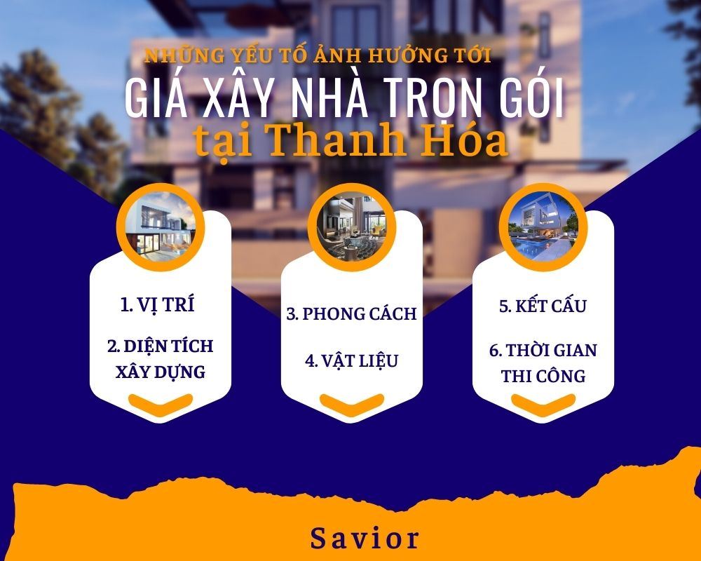 Những yếu tố có thể ảnh hưởng tới đơn giá xây nhà trọn gói tại Thanh Hóa