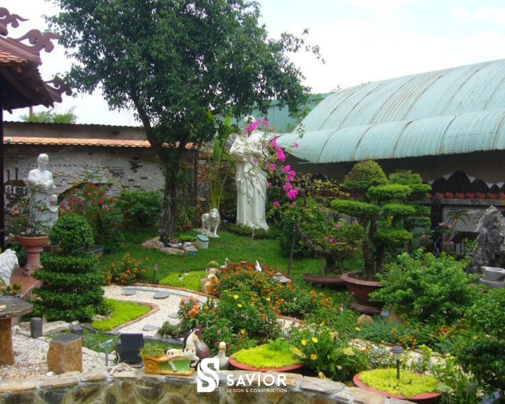 Không gian vườn là một trong những yếu tố ảnh hưởng sâu sắc đến phong thủy của biệt thự 