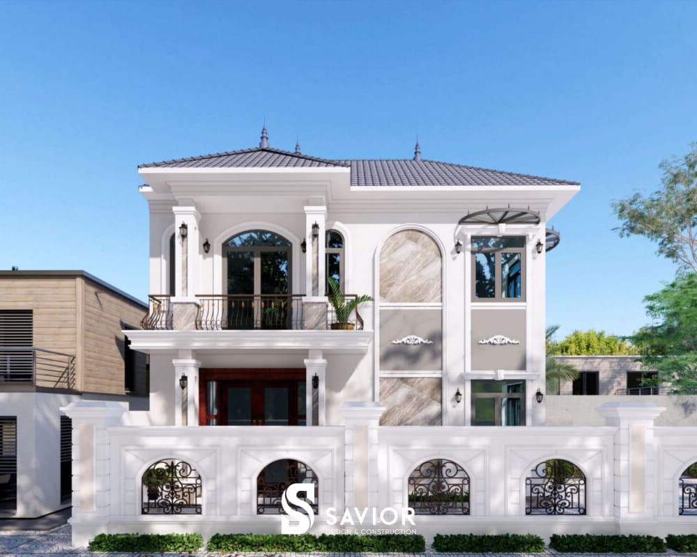 Mẫu nhà biệt thự đẹp theo phong cách Pháp
