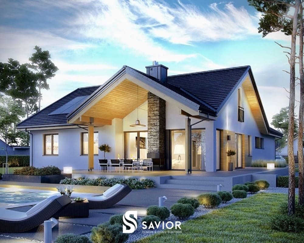 Mẫu nhà biệt thự đẹp theo phong cách Mỹ