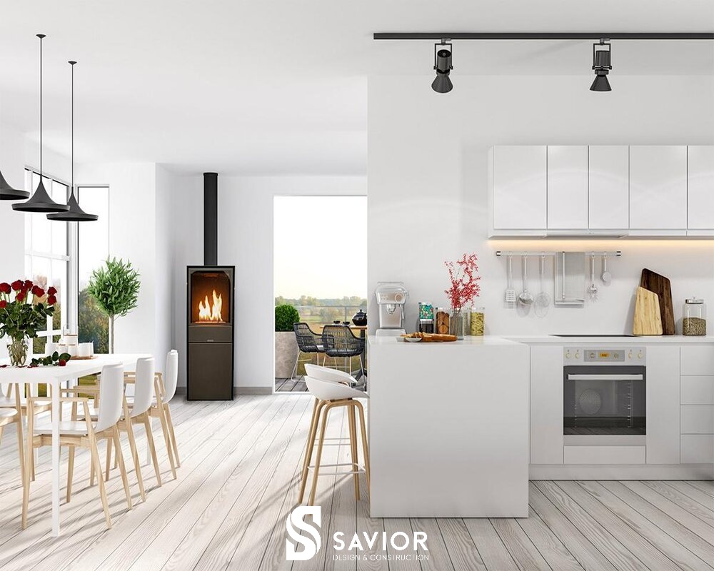 TOP 20 mẫu thiết kế nhà bếp hiện đại, hợp phong thuỷ - Cập nhật 2023 19 Thiết kế nhà bếp màu trắng tinh khôi