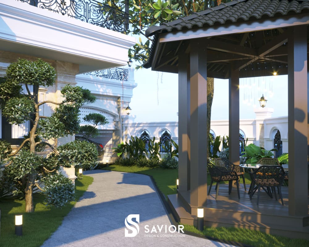 Nhà biệt thự sân vườn kết hợp nội thất mang lại giá trị thẩm mỹ