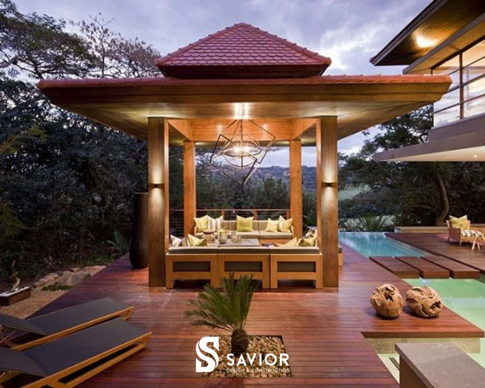 Biệt thự sân vườn với ý tưởng chòi nghỉ