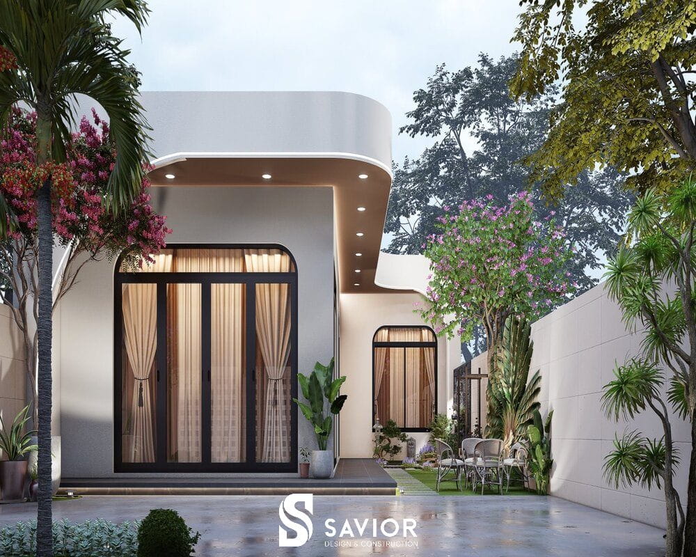 Thiết kế nhà cấp 4 mái bằng diện tích 7x15m