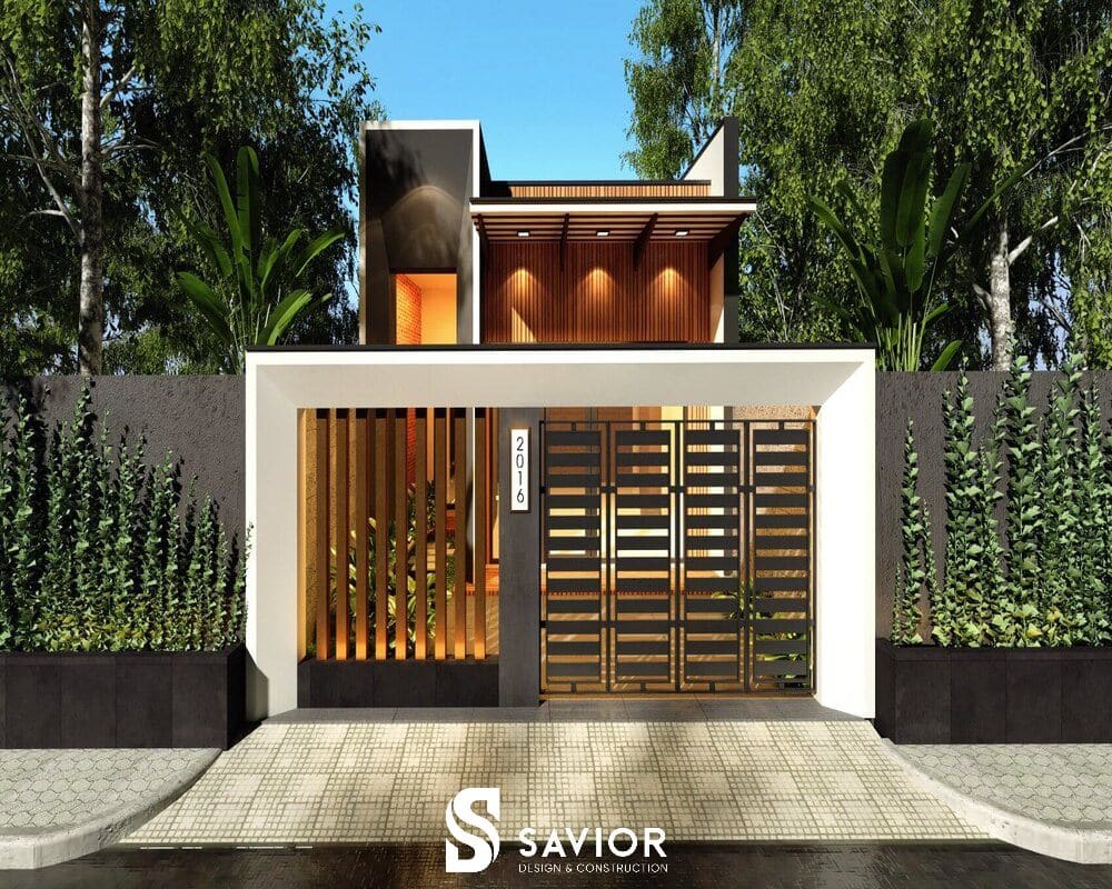 Nhà cấp 4 mái bằng hiện đại 8x8m với thiết kế không gian mở