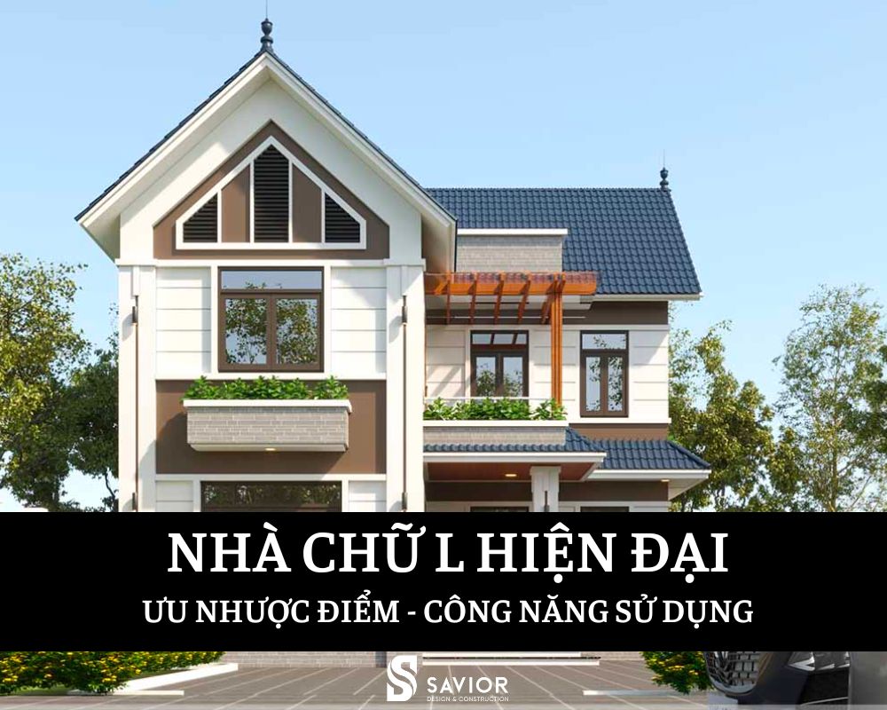 Tại sao nên chọn nhà chữ L hiện đại - Ưu nhược điểm, công năng 1 Mẫu nhà chữ L hiện đại đẹp