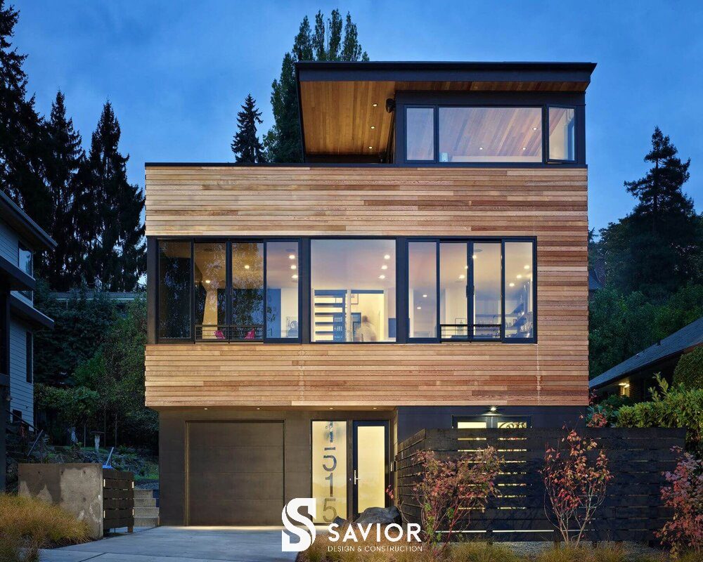 Mãn nhãn trước vẻ đẹp của nhà gỗ vách kính hiện đại