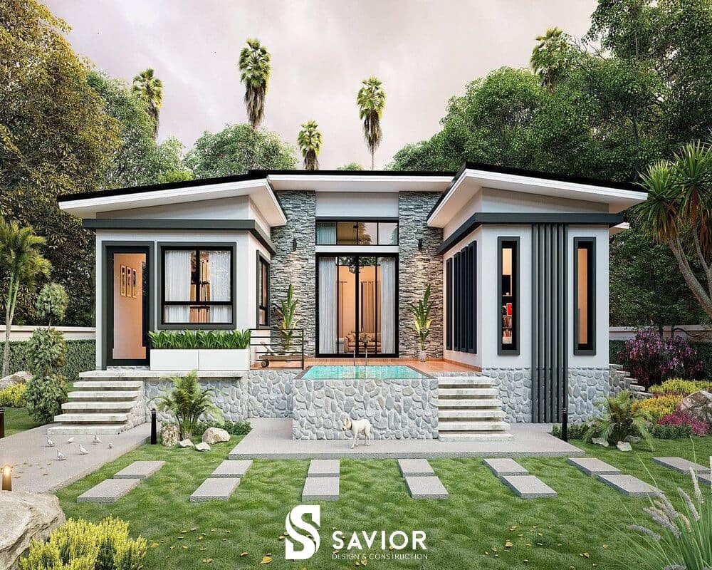 Thiết kế nhà mái bằng 3 phòng ngủ vạn người mê