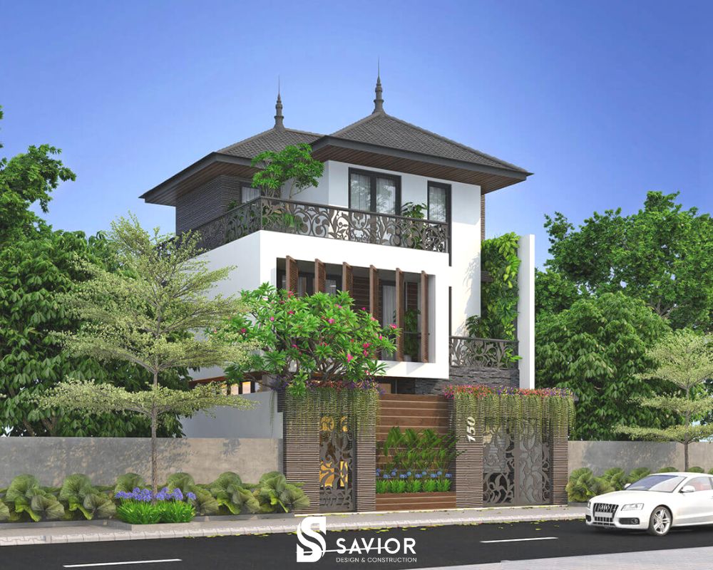 Nhà mái Thái 3 phòng ngủ dành cho gia đình đông thành viên