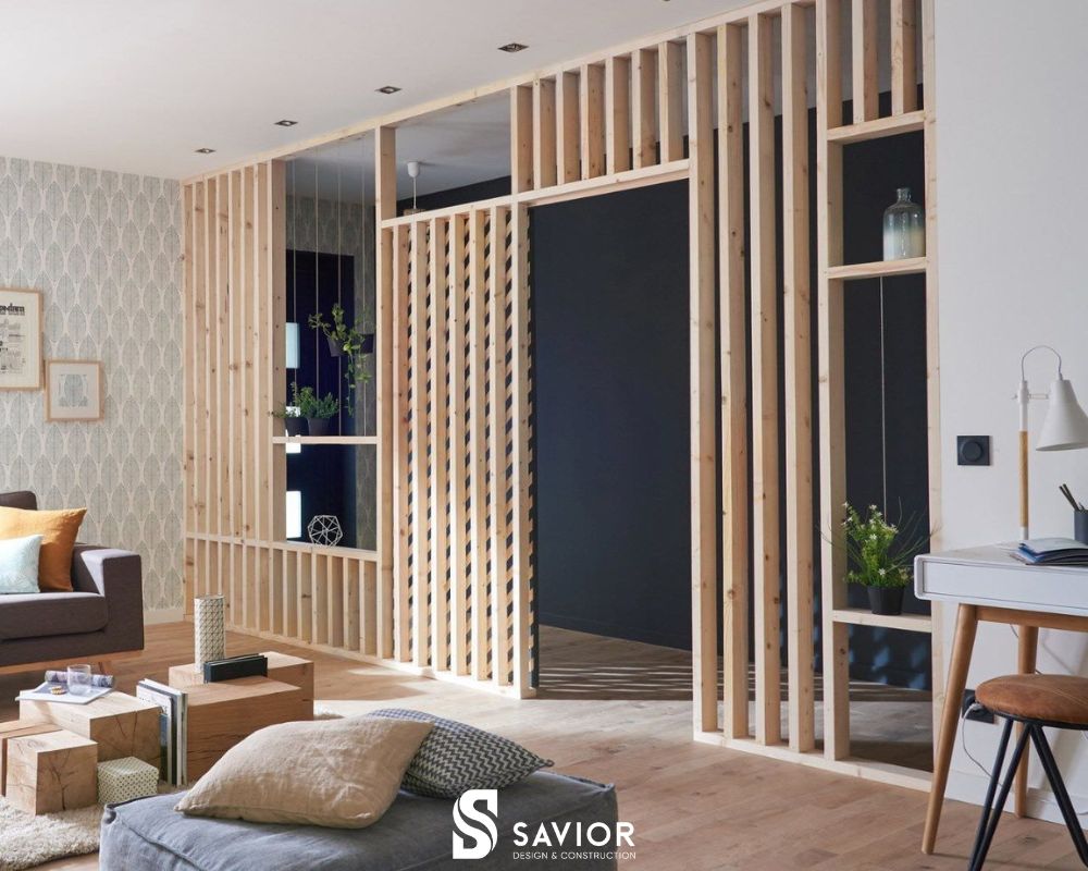 Tổng hợp thiết kế nhà phố mặt tiền 7m hiện đại, đa công năng 13 Nội thất bên trong nhà cũng được khéo léo trang trí với nhiều lam gỗ nổi bật, hiện đại