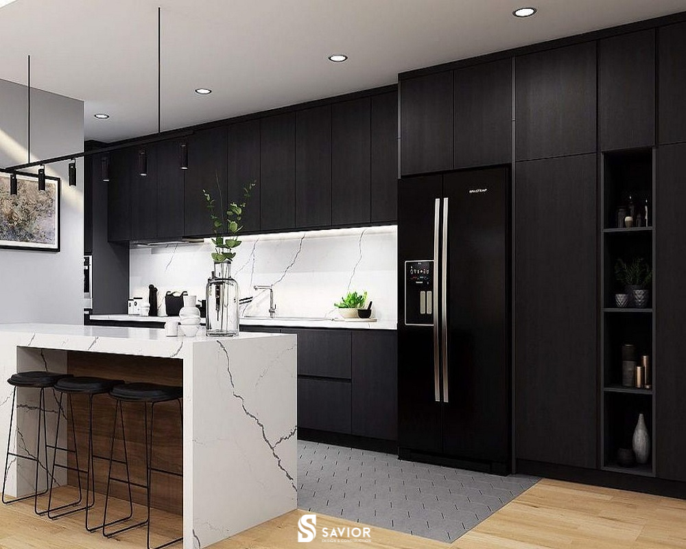 Tủ bếp Laminate mang lại sự sang trọng cho phòng bếp biệt thự