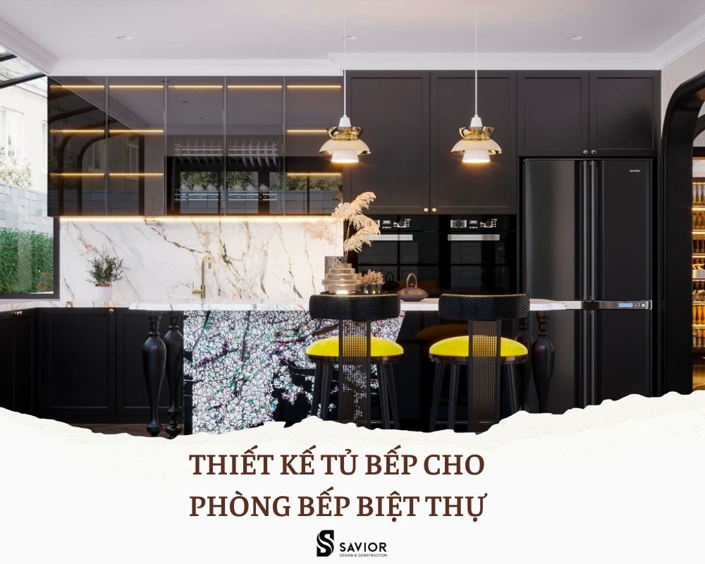 Phòng bếp biệt thự sang trọng