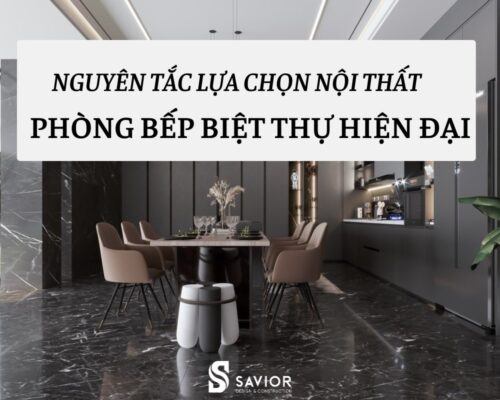 Phòng bếp biệt thự hiện đại